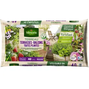 Terreau Terrasses et Balcons - 40 L | Vilmorin Jardin