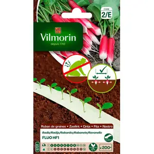 VILMORIN Ruban graines de Radis FLUO - 2 x 2,5 m