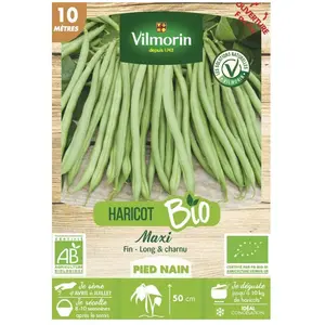 Vilmorin - Graines de Haricot vert sans fil MAXI 10 mètres