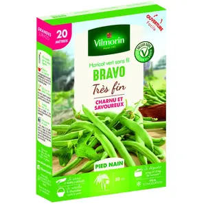 VILMORIN Graines de haricot nain à filet sans fil bravo - 20 M pas cher