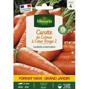 Carotte Colmar a coeur rouge 2 Vilmorin pas cher