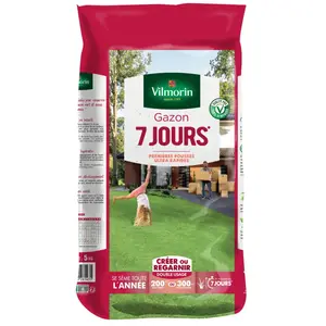 Comparateur de prix : VILMORIN Semences de gazon 7 jours - 5 kg