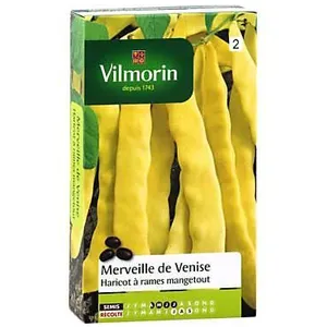 Vilmorin 1120553 Pack De Graines Haricot Merveille De Venise Mangetout Beurre