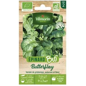 VILMORIN Sachet de graines Epinard Butterflay BIO pas cher