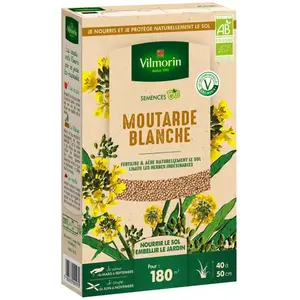 Comparateur de prix : VILMORIN Graines de Moutarde blanche BIO , boite de 375 grs-