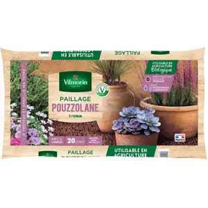 Pouzzolane 20 L : Paillage Volcanique Durable pour Jardin Sec & Massif