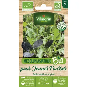 MELANGE ASIATIQUE DE JEUNES POUSSES BIO VILMORIN pas cher