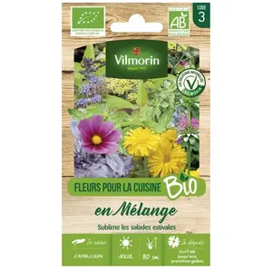 VILMORIN Sachet de graines Fleurs pour la cuisine en Mélange BIO-