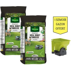 Gazon Idéal Robot Tondeuse - 5 kg (x2) + Semoir à Gazon Offert Vilmorin pas cher