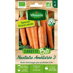Carotte Nantaise Améliorée 3 Bio GM Vilmorin pas cher