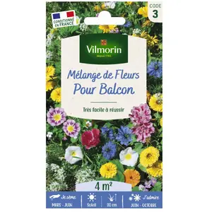 Vilmorin - Sachet graines Fleurs de balcon annuelle en mélange