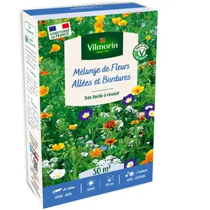 Allées et Bordures - 50 m² - Mélange de fleurs | Vilmorin Jardin