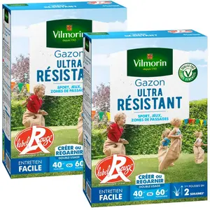 Gazon Ultra Résistant - Label Rouge - 1 kg (x2) Vilmorin