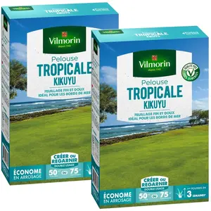 Gazon - Vilmorin - Pelouse Tropicale - Kikuyu - 500 g (x2) pas cher