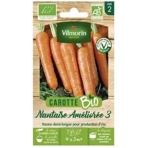 Carotte nantaise améliorée 3 bio Vilmorin