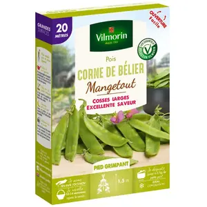 VILMORIN Graines de Pois mangetout Corne de Bélier - 20 mètres