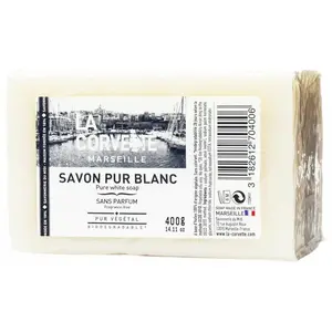 La Corvette, Lot de 1 Pain de Savon Pur Blanc 400g - Multi-usages pas cher
