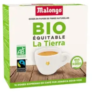 Dosettes Malongo La Tierra Bio 16 pièces pas cher