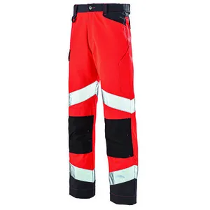 Cepovett - pantalon fluo tech rouge fluo / gris charcoal haute visibilite 22-9082-8267-2235 48/50 (l)