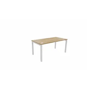 Buronomic Bureau Droit Astro Arche 160x80 Cm Chêne Vieilli/blanc pas cher