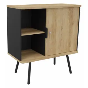 BURONOMIC Armoire basse une porte Alto  Bois / Métal