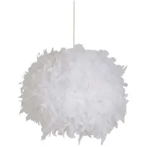 Corep Suspension Boule En Plumes Plumes Véritables Blanc pas cher
