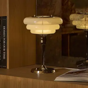 MARKET SET Lampe à poser Sunset, blanc brumeux, verre, E27 pas cher