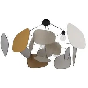 Comparateur de prix : Market Set SCREEN 70's-Suspension 4 Lumières Lin L150cm
