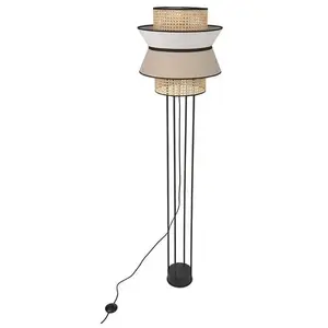 Lampadaire en métal et lin nude 157 x 40 cm Singapour - Market setVendu parluminaire