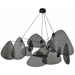 Market Set SCREEN-Suspension 4 lumières en cannage Ø150cmVendu parluminaire