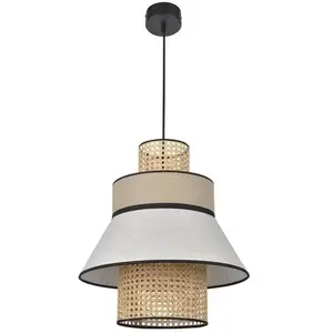 Suspension en lin nude 194 x 40 cm Singapour - Market setVendu parluminaire