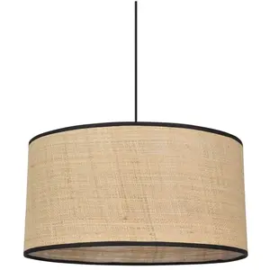 BUT Suspension cylindre Raphia - Naturel - D38xH19cm - 100W