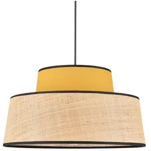 Corep MALLORCA-Suspension coton et raphia Ø38cm pas cher