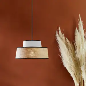 Corep MALLORCA-Suspension coton et raphia Ø38cm pas cher