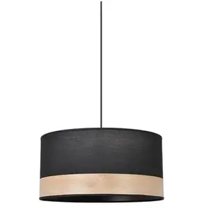 Corep RAITO-Suspension coton, décor effet bois Ø38cm pas cher