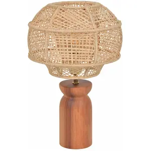 Market Set ODYSSEE M-Lampe à poser Raphia H43cm pas cher