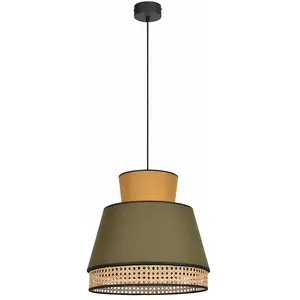 Suspension en lin kaki et curry 40 cm Singapour - Market set