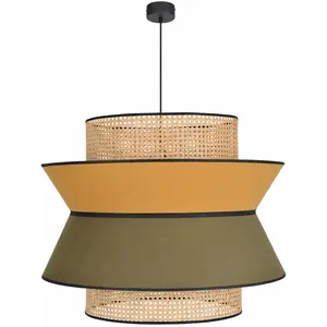 Suspension Cannage Kaki/Curry Market Set Singapour Xxl D78Cm. - Market SetVendu parluminaire