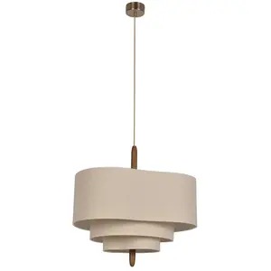 Market Set PEBBLE M-Suspension Bois/Tissu Ø58cmVendu parluminaire