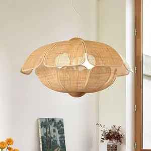 Market Set COQUILLAGE-Suspension métal et cannage D70cmVendu parluminaire