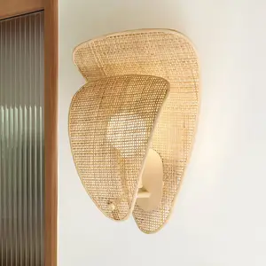 Market Set COQUILLAGE-Applique murale en métal et cannage L33cmVendu parluminaire