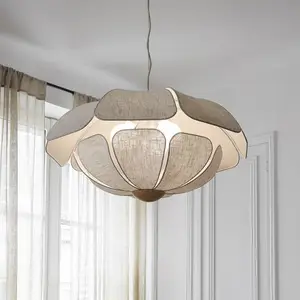 MARKET SET Suspension Coquillage, 70 cm couleur crème, linVendu parluminaire