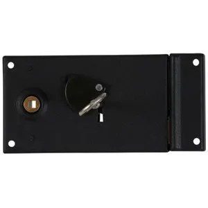 Serrure en applique horizontal Bricard noir droite pas cher
