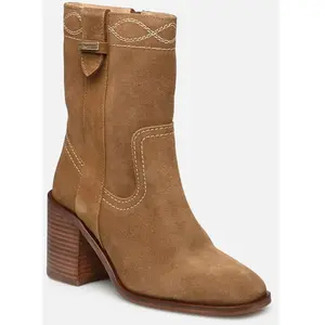 Les Tropéziennes par M.Belarbi Boots - Camel brun rose en cuir 41 pas cher