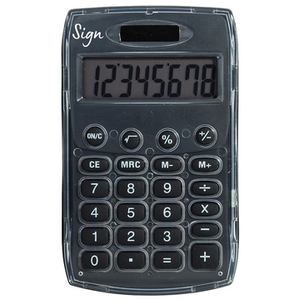 Sign Calculatrice solaire 8 chiffres NoirVendu parscrapmalin