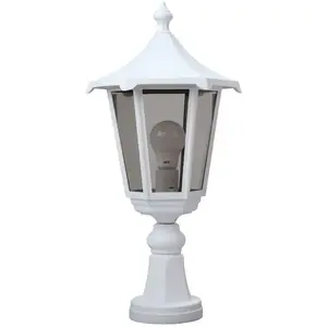 Borne extérieur Aric monaco - culot e27 - blanc - sans lampe Aric 3042