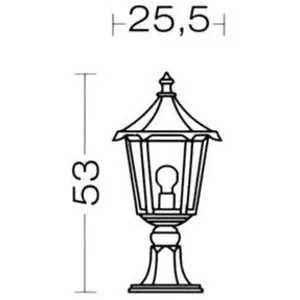 ARIC MONACO Borne Ext. IP43 IK02 vert E27 100W max. lampe non incl. ha...