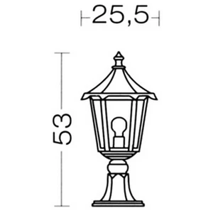 ARIC Monaco Borne Ext. IP43 IK02 cuivré E27 100W max. lampe non incl. ...
