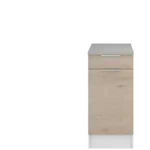 Meuble bas 1 porte 40 cm SPOON NATURA pas cher