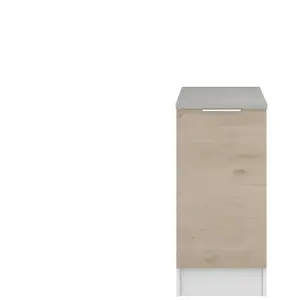 Parisot Meuble bas 1 porte 40 cm SPOON NATURA pas cher